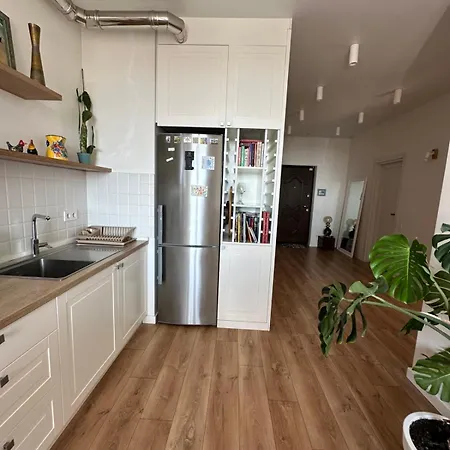 White & Wood By The Sea Apartment